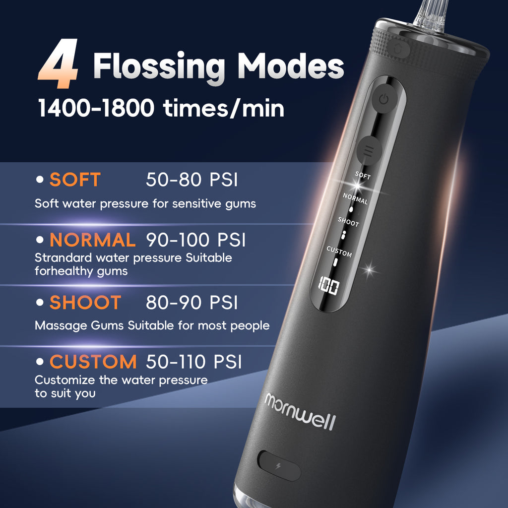 Mornwell 5032 Water Floss Sonic Water Flosser 270ML Tank Oral Teeth Whitening Home Appliance Teeth Cleaner Oral Water Jet