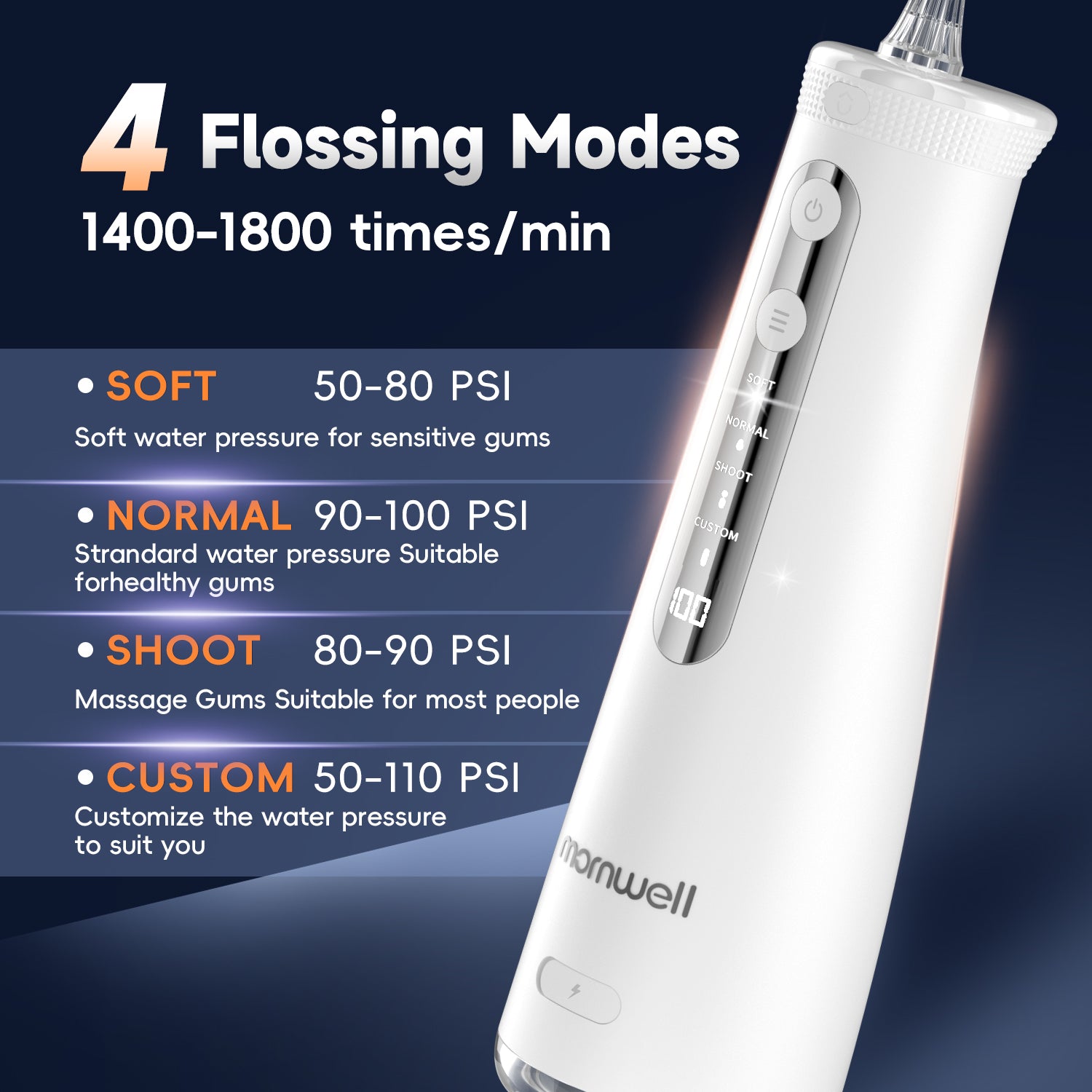 Portable Water Flosser and Tooth Powder Combo, Rechargeable Deep Oral Cleaning Kit for Teeth and Gum Care, Fresh Breath Set