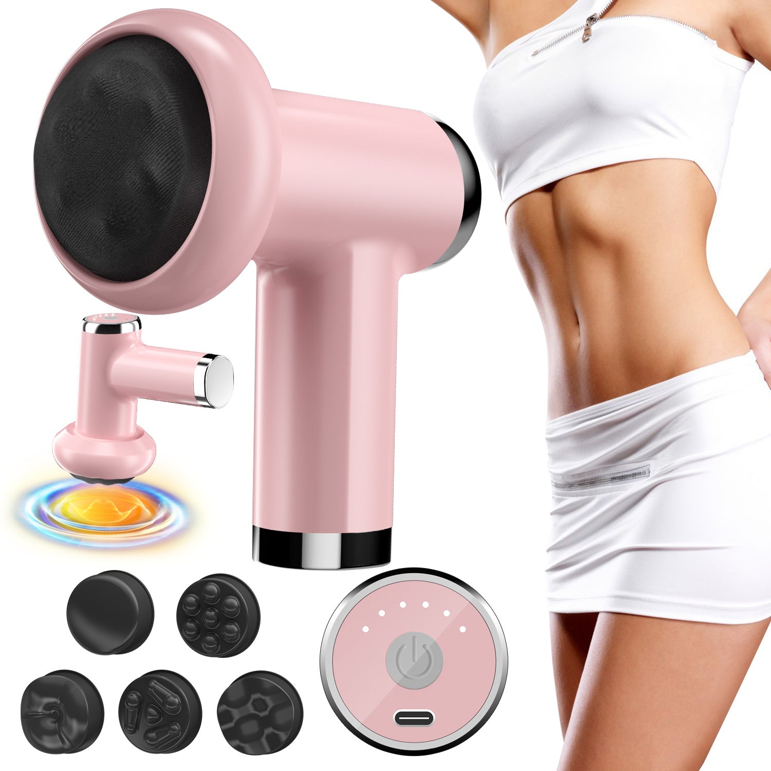 Handheld massage, portable shaping device, vibrating fascia gun, deep muscle relaxation, fitness, slimming and health（副本）
