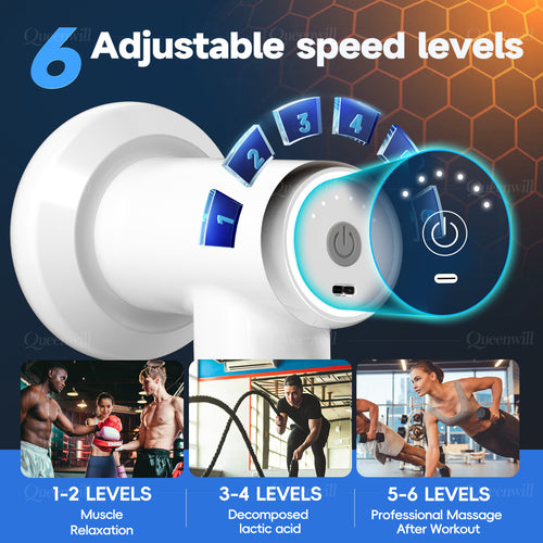 Handheld massage, portable shaping device, vibrating fascia gun, deep muscle relaxation, fitness, slimming and health