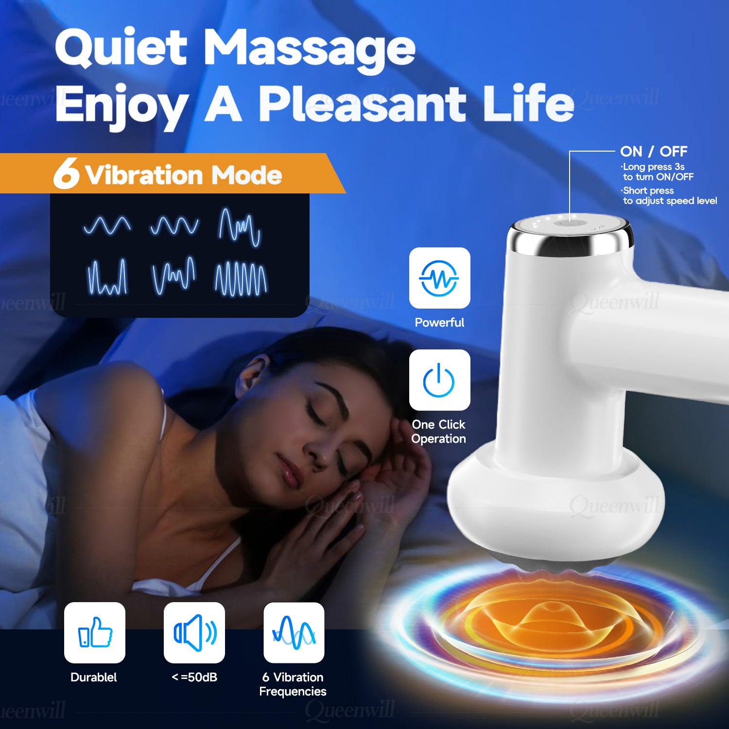Handheld massage, portable shaping device, vibrating fascia gun, deep muscle relaxation, fitness, slimming and health