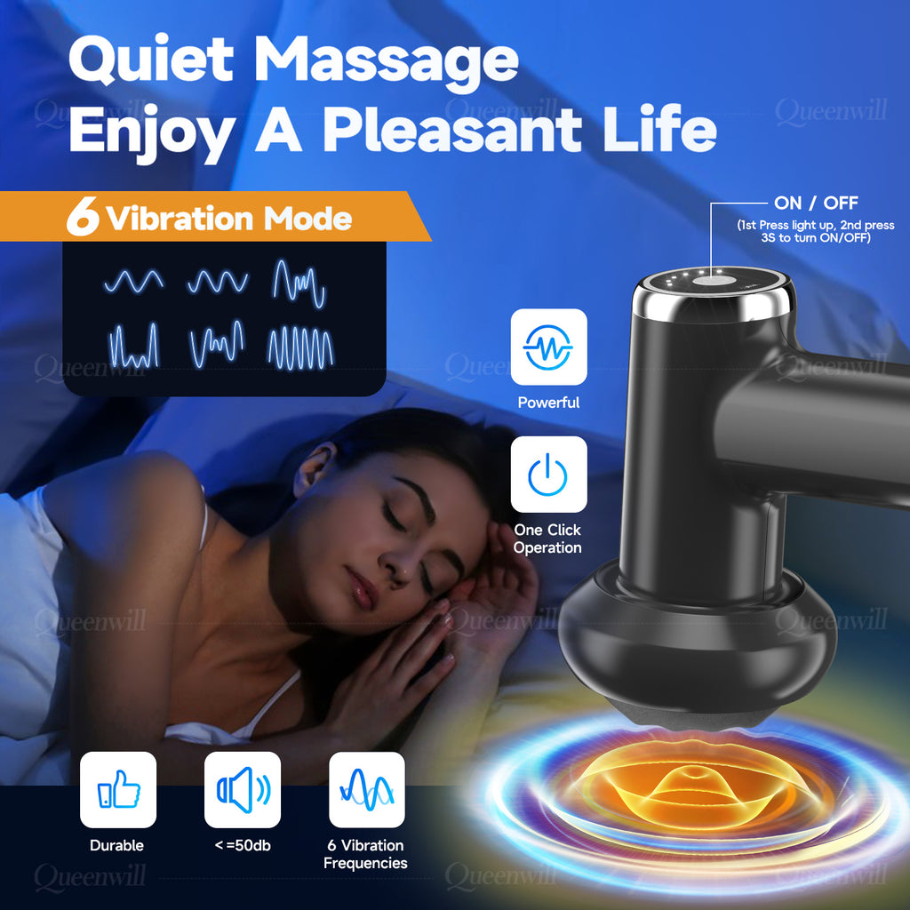 Handheld massage, portable shaping device, vibrating fascia gun, deep muscle relaxation, fitness, slimming and health