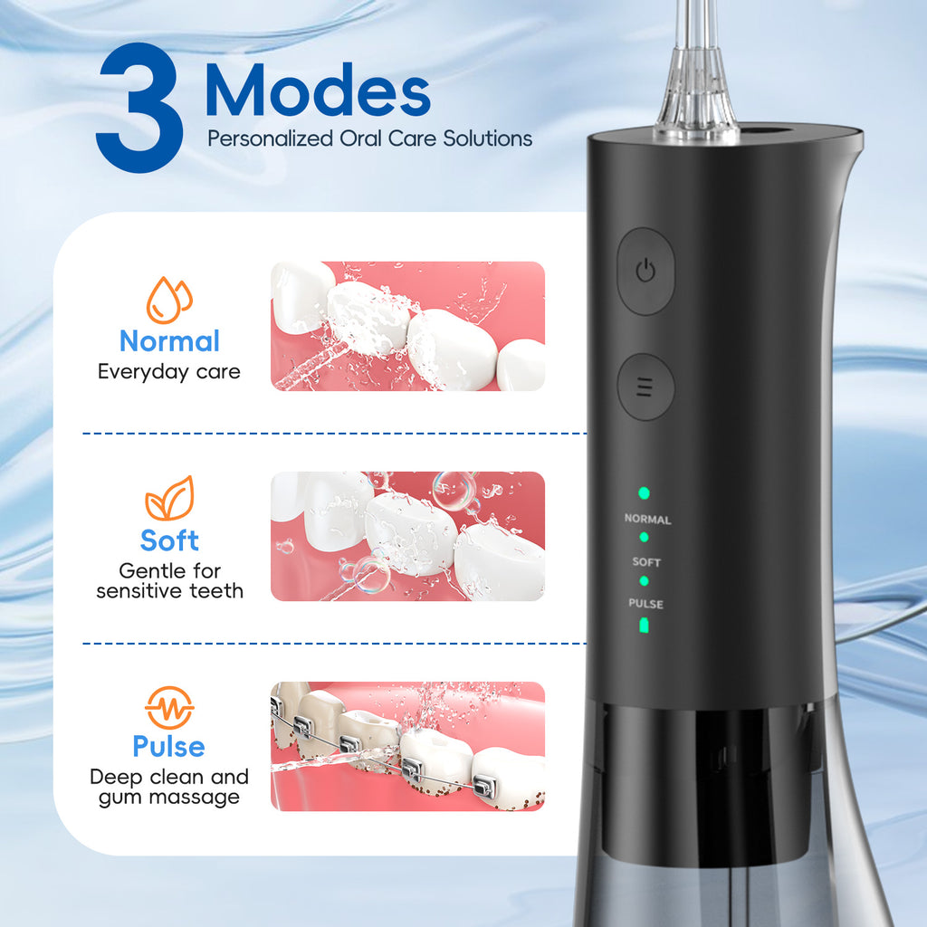 F29 Portable Oral Water Flosser USB Rechargeable Oral Water Jet Waterproof Pick Flosser 300ML Water Tank