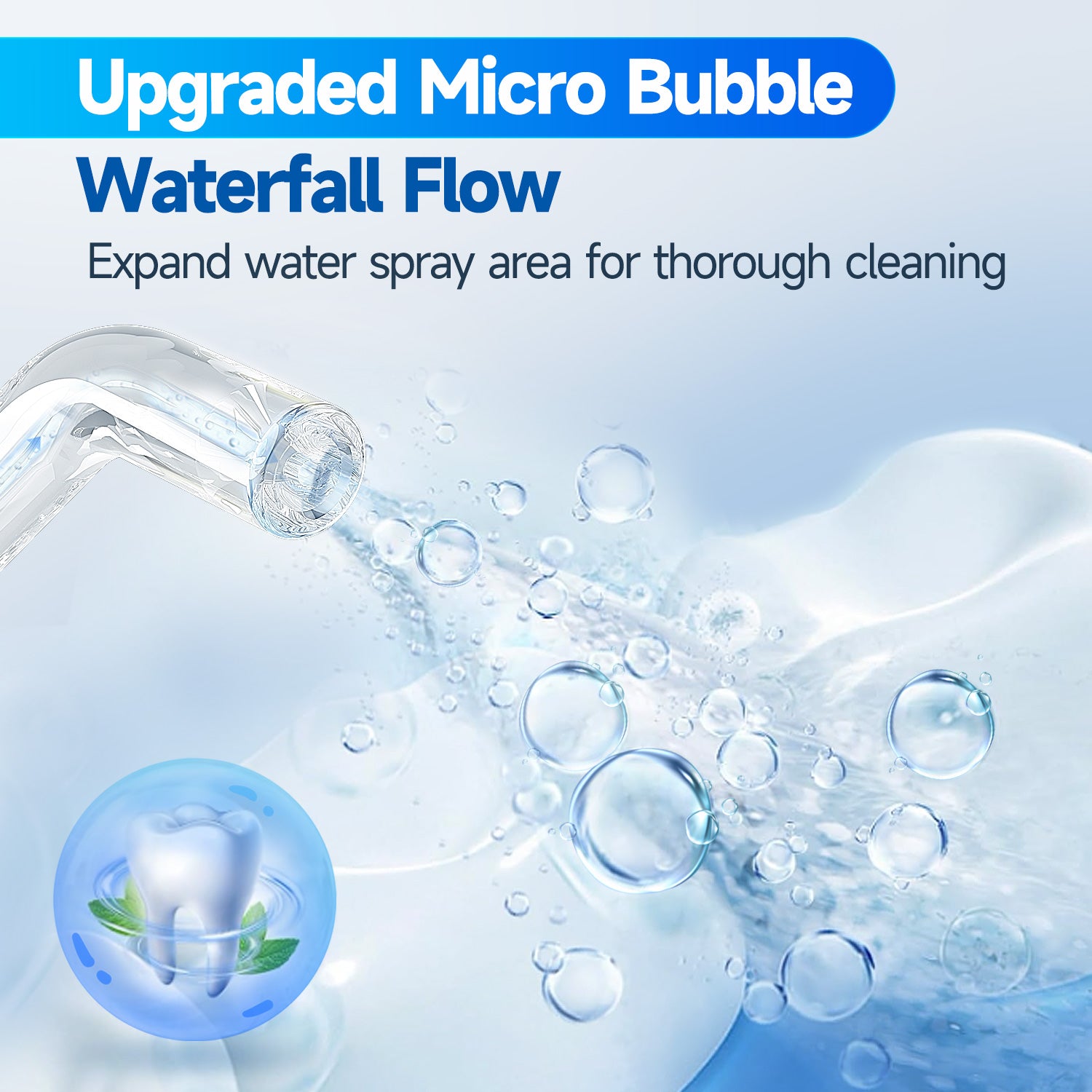 Water Flosser for Teeth Cleaner Rechargeable Oral Irrigator 3 Modes 300ML Powerful Battery Portable Water-Pick for Home Travel