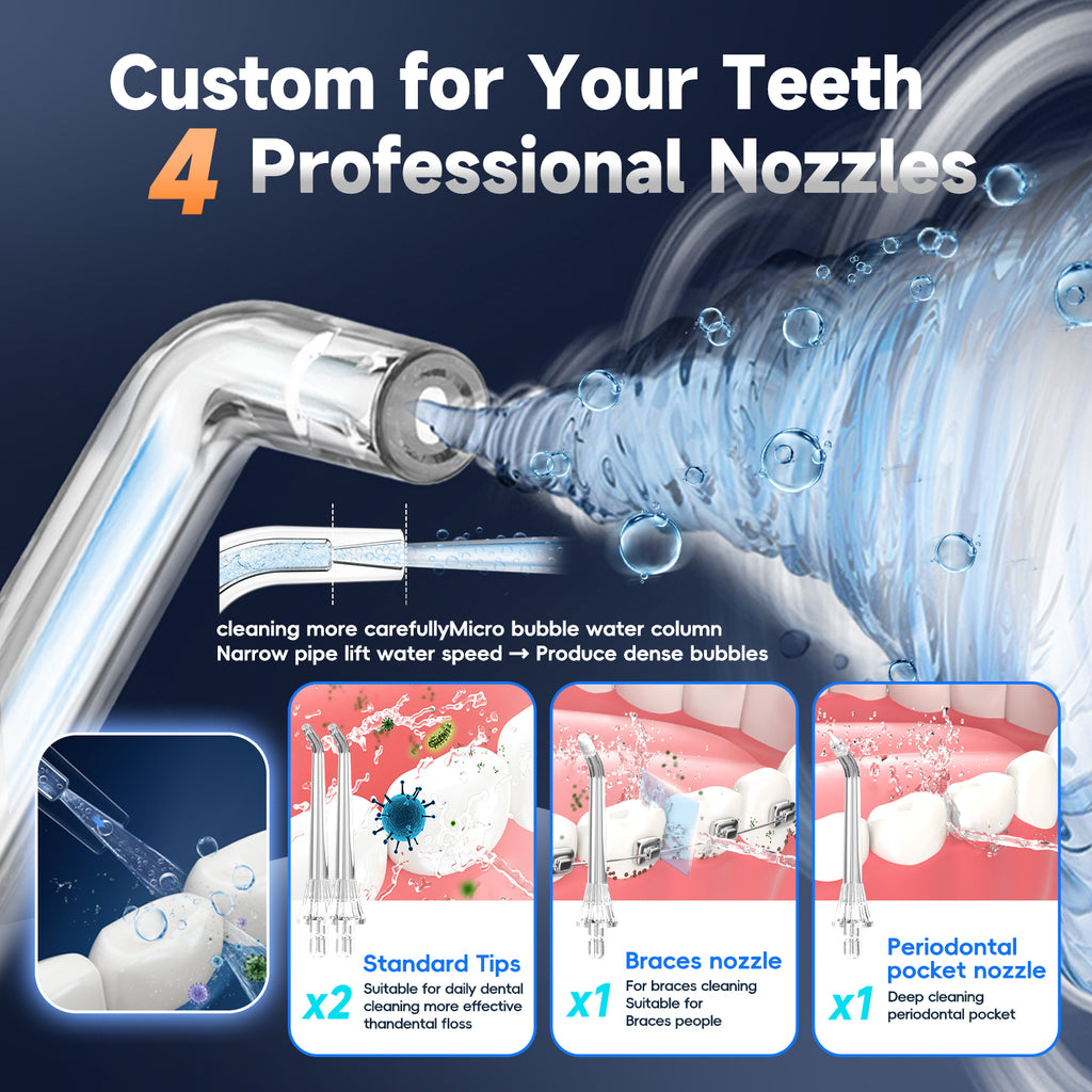 Mornwell 5032 Water Floss Sonic Water Flosser 270ML Tank Oral Teeth Whitening Home Appliance Teeth Cleaner Oral Water Jet