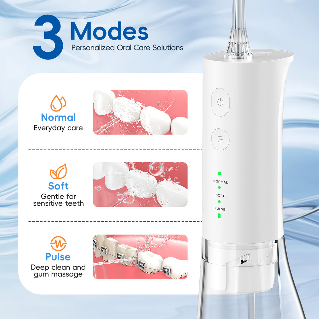 F29 Portable Oral Water Flosser USB Rechargeable Oral Water Jet Waterproof Pick Flosser 300ML Water Tank