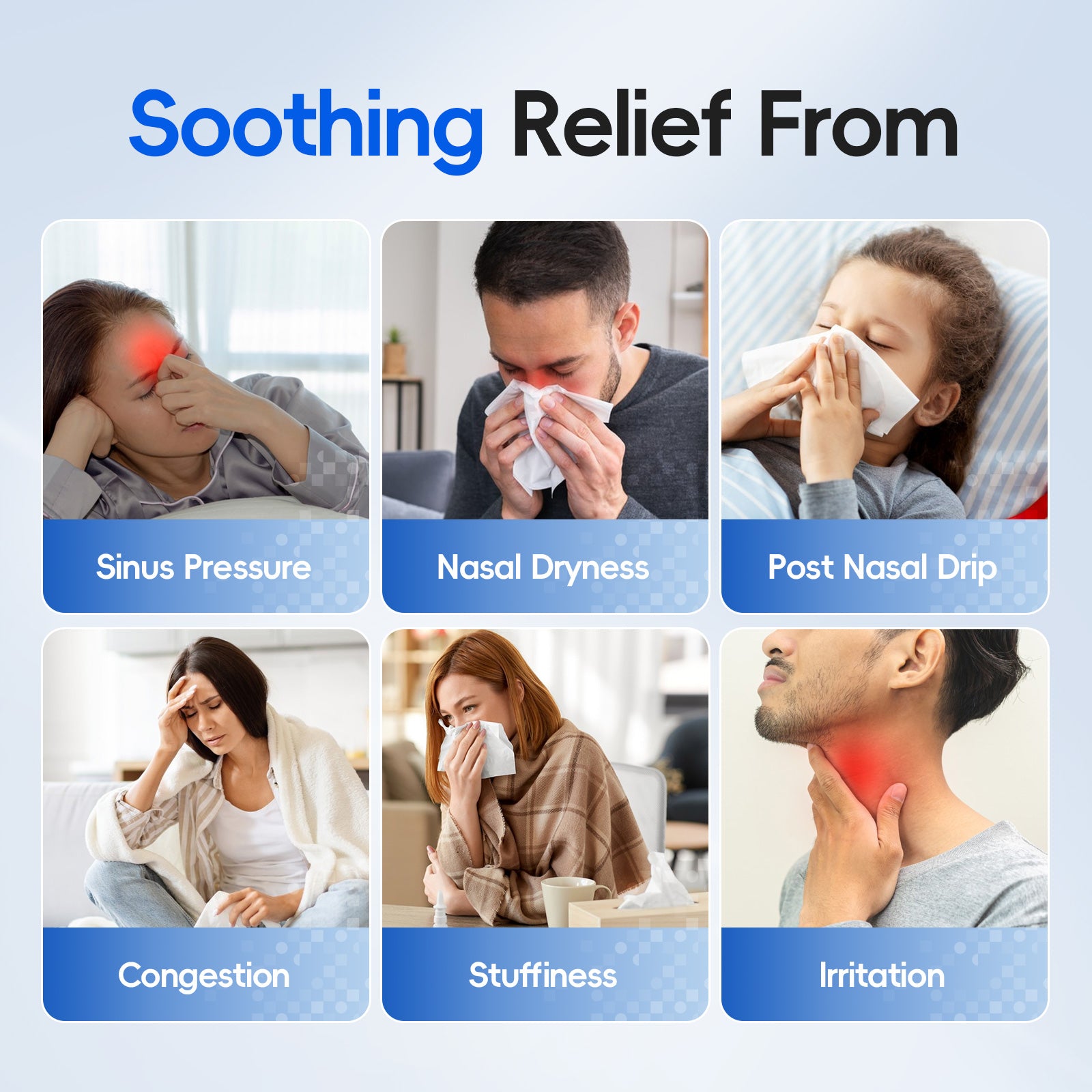 Nasal Irrigation System with 30 Salt Packets, Sinus Rinse Machine with Auto Waste Collection Function for Sinus Nasal Allergies