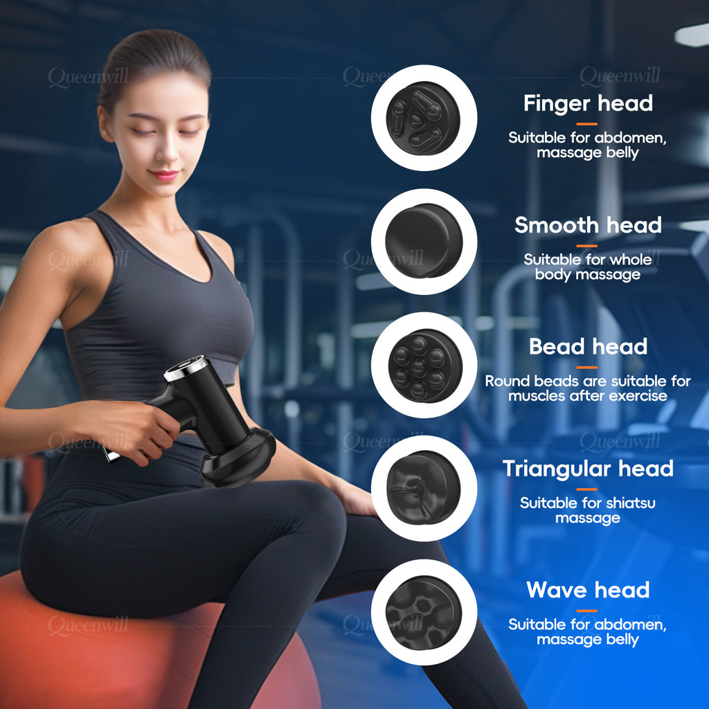 Handheld massage, portable shaping device, vibrating fascia gun, deep muscle relaxation, fitness, slimming and health