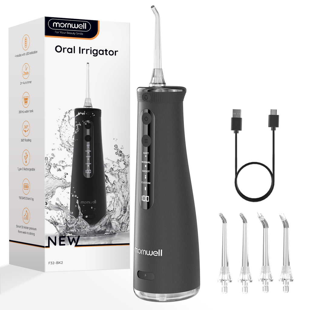 Mornwell 5032 Water Floss Sonic Water Flosser 270ML Tank Oral Teeth Whitening Home Appliance Teeth Cleaner Oral Water Jet