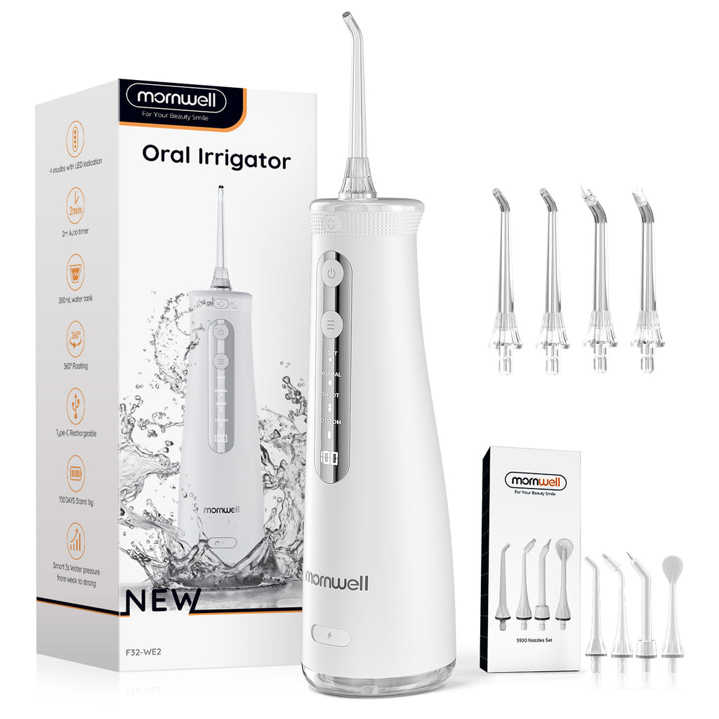 Portable Water Flosser and Tooth Powder Combo, Rechargeable Deep Oral Cleaning Kit for Teeth and Gum Care, Fresh Breath Set