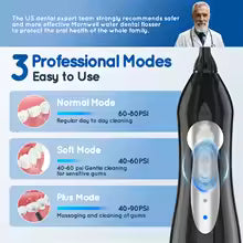 Portable Water Flosser Teethfor Teeth/Braces USB Oral Water Floss Cleaner IPX7 Waterproof Electric Toothbrush Set Home