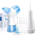 Portable Water Flosser and Nasal Rinse Combo Oral Care and Sinus Cleaning Kit with 30 Salt Packs for Home and Travel Use